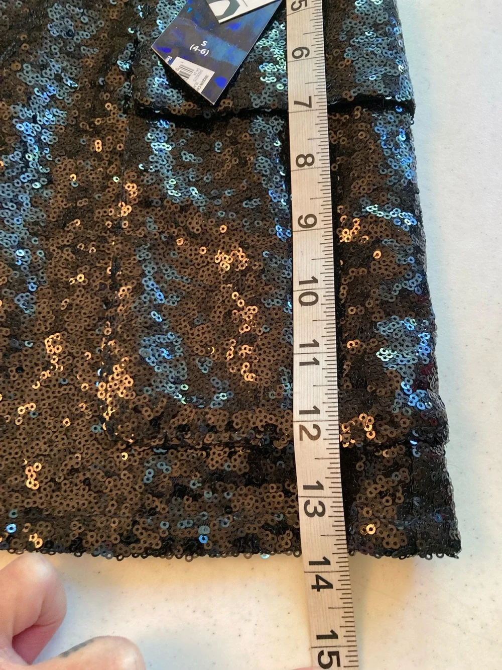 MADDEN NYC Black Sequin Mini Skirt - Picture 7 of 8